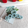 Minimalist light blue matte hollow circle shark hair claw clip for women hairstyles - Five-Circle Hollow Style / Sky Blue