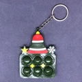 Weihnachtsglocke Push-Pop-Fidget-Spielzeug Schlüsselanhänger mit Silikonblasen - Weihnachtsglocke