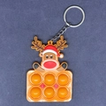 Detail von Rentier Silikon Push Bubble Fidget Schlüsselanhänger für den Weihnachtsbaum - Blaues Weihnachtsrentier