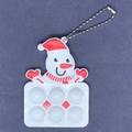 Dettaglio portachiavi pop-it pupazzo di neve con cappello rosso e bolle in silicone - Pupazzo di Neve