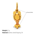 Fashionable red enamel lobster pendant in stainless steel for jewelry making - Lobster Shape (PJ1807RDG)