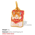 Pendentif chat CIGA-CAT en forme de boîte de cigarettes en acier inoxydable émaillé - Style Chat Boîte de Cigarettes Créative CIGA-CAT (PJ1826CRG)
