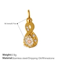 Eleganter goldener Gänseblümchen-Anhänger aus Edelstahl mit funkelnden Strasssteinen - Unendlichkeit Gänseblümchen Stil (PJ1722WPG)