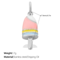 Colorful popsicle pendant in stainless steel with pink and yellow enamel details - Silver Multicolor (PJ2138PKS)