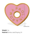 Pink heart pendant in gold finish stainless steel with Roma Paolina engraving - Pink Heart Pendant (PJ2222PKG)