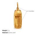 Ciondolo auto da corsa in acciaio inossidabile dorato per gioielli fai da te - Car Style (PJ2243G) / Oro
