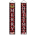Christmas buffalo plaid merry christmas welcome door banners for outdoor porch decoration - Buffalo Plaid Welcome Style (05)