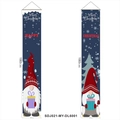 Coppia di striscioni natalizi da 180cm con gnomi festivi e decori di fiocchi - Stile B
