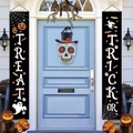 Set di 3 striscioni per portico di Halloween con motivi di zucca e fantasmi - Stile B
