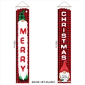 Striscioni di Natale con Gnomi Buffalo Plaid 180x31cm Decorazioni per Porta Ingresso - Stile Gnomo a Quadri Rossi e Neri