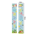 Osterbanner Set mit Happy Easter Schriftzug und Haseneier-Muster, 30x180cm Türdekorationen - Hellblauer Stil (DL-009A)