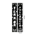 Halloween vertical banners for party decoration featuring TERROR and HALLOWEEN text - Black White Terror Skeleton Style(3)