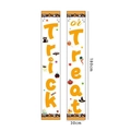 White Halloween trick or treat banner banners for door decoration, 180x30cm size - White Base Orange Trick Or Treat Style(4)