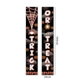 Halloween Trick or Treat porch banner with pumpkin spiderweb graphics 180x30cm - Black Orange Pumpkin Spider Web Style(7)