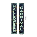 Halloween Carnival door banners in dark blue with pumpkin and castle motifs, 180x30cm - Blue Night Castle Carnival Style(8)