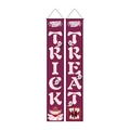 Halloween Trick or Treat door banners in dark red with cartoon ghost and pumpkin patterns - Dark Red Bat Trick Treat (5057198303560)