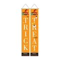 Halloween vertical porch banners with Trick or Treat orange cartoon skeleton design - Orange Pumpkin Ghost Trick Treat (5057198303561)