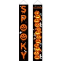 Halloween front door banners featuring spooky text and vibrant cartoon pumpkin graphics - Cartoon Spooky Ghost Pumpkin Style(14)