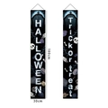 Halloween vertical door banners with Trick or Treat text in 180x30cm size - Dark Gradient Tombstone Silhouette Style(15)