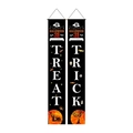 Trick or Treat Halloween door banners with cartoon skeleton, pumpkins, and bats decoration - 31 October Pumpkin Ghost (5057198303567)