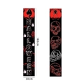 Halloween vertical banners with skull patterns and red accents 180x30cm two-piece set - Black Red Skull Spider Pattern Style(18)