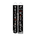 Halloween Trick or Treat porch banners with cartoon skeletons and witches for door decor - It is October Witch Skeleton (5057198303569)