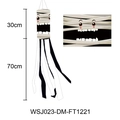 Halloween mummie windzak buiten decoratie met cartoon gezicht en streamers van 70 cm lang - Mummie (WSJ023-DM-FT1221)
