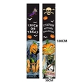 Halloween vertical door banners set with wizard and pumpkin design, 180x30cm size - Dark Wizard Pumpkin Monster Graveyard Style(28)