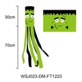 Halloween Frankenstein windzak decoratie met groene slingers en afmetingen - Frankenstein (WSJ023-DM-FT1223)