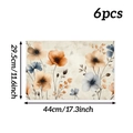 Guida alle dimensioni per set di 6 tovagliette con fiori ad acquerello da 44x29,5 cm - Stile 2 / Fiori Acquerello