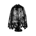 Copriparalume nero per Halloween in pizzo con motivo a ragnatela e sagome di pipistrelli - Copriparalume 50x152cm
