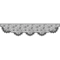 Halloween black lace fireplace scarf featuring intricate spider web and bat patterns - Mantel Scarf 50x203cm
