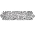 Black lace Halloween spider web table runner with irregular edges for party decoration - Spider Web Table Runner 50x203cm