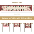 Christmas snowman table runner with red truck design and buffalo plaid borders, 180x35cm - Snowman Red Truck Style (SD1001-09)