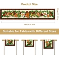 Christmas table runner with gingerbread man and plaid design, size 35x180cm - Christmas Gingerbread Man Style (SD1001-53)