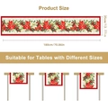 Runner da tavola natalizio 180x35cm con stelle di Natale per decorazioni festive - Motivo Floreale Stella di Natale (SD1001-55)