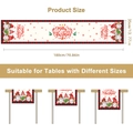 Christmas table runner with red black plaid gnomes and Merry Christmas text in 35x180cm size - Red And Black Plaid Christmas Gnome Style (SD1001-89)