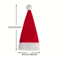 Mini cappello decorativo natalizio in velluto rosso con bordo in peluche 12x6cm - Rosso