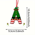 Weihnachts-Elf-Buchstabe A Anhänger für Baumschmuck und festliche Dekorationen - Buchstabe A Stil (A)