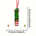 Christmas elf letter ornament with size dimensions for winter holiday tree decoration - Letter I Style (I)