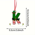 Christmas tree hanging ornament letter K elf style decoration with size 10.3x9.3cm - Letter K Style (K)