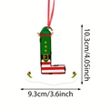 Christmas elf style letter L ornament with green hat and dimensions for tree decoration - Letter L Style (L)