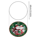 Gonna per albero di Natale 60cm verde scuro con pupazzo di neve e motivi natalizi - 60cm (1 pz)