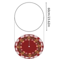 Gonna per albero di Natale 60cm rossa con omino di pan di zenzero e bordo scozzese - Specifica Standard