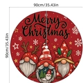 90 cm Weihnachtsbaumdecke mit roten Zwergen und Merry Christmas Schriftzug Dekor - Roter Wichtel-Stil