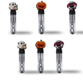 Halloween bubble wand set with ghost pumpkin and bat designs for party favors and decor - Halloween Theme Style (cxd-011)