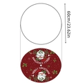 Jupe de sapin de Noël rouge de 60cm avec motifs du Père Noël et décorations de fête - 60CM