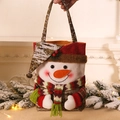 Christmas snowman gift bag with 3D carrot nose and red striped scarf for festive treats - Snowman Style (C-D68)