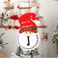 Santa Claus felt countdown calendar with movable pointer for Christmas wall decoration - Santa Countdown (J-JY49)