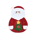 Christmas Santa felt cutlery holder featuring a green tree and button decoration - Santa Style (J-CZ36)